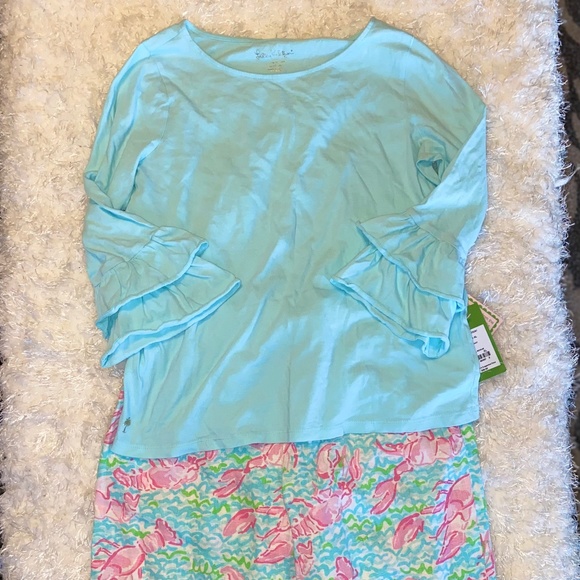 Girls Lilly Pulitzer size XL beach outfit..  pants are NEW - Picture 1 of 8